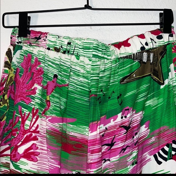 GUCCI Bermuda Shorts Green Pink White US 4 EU 40 Beach Surf Guitar NWT New - Picture 13 of 16
